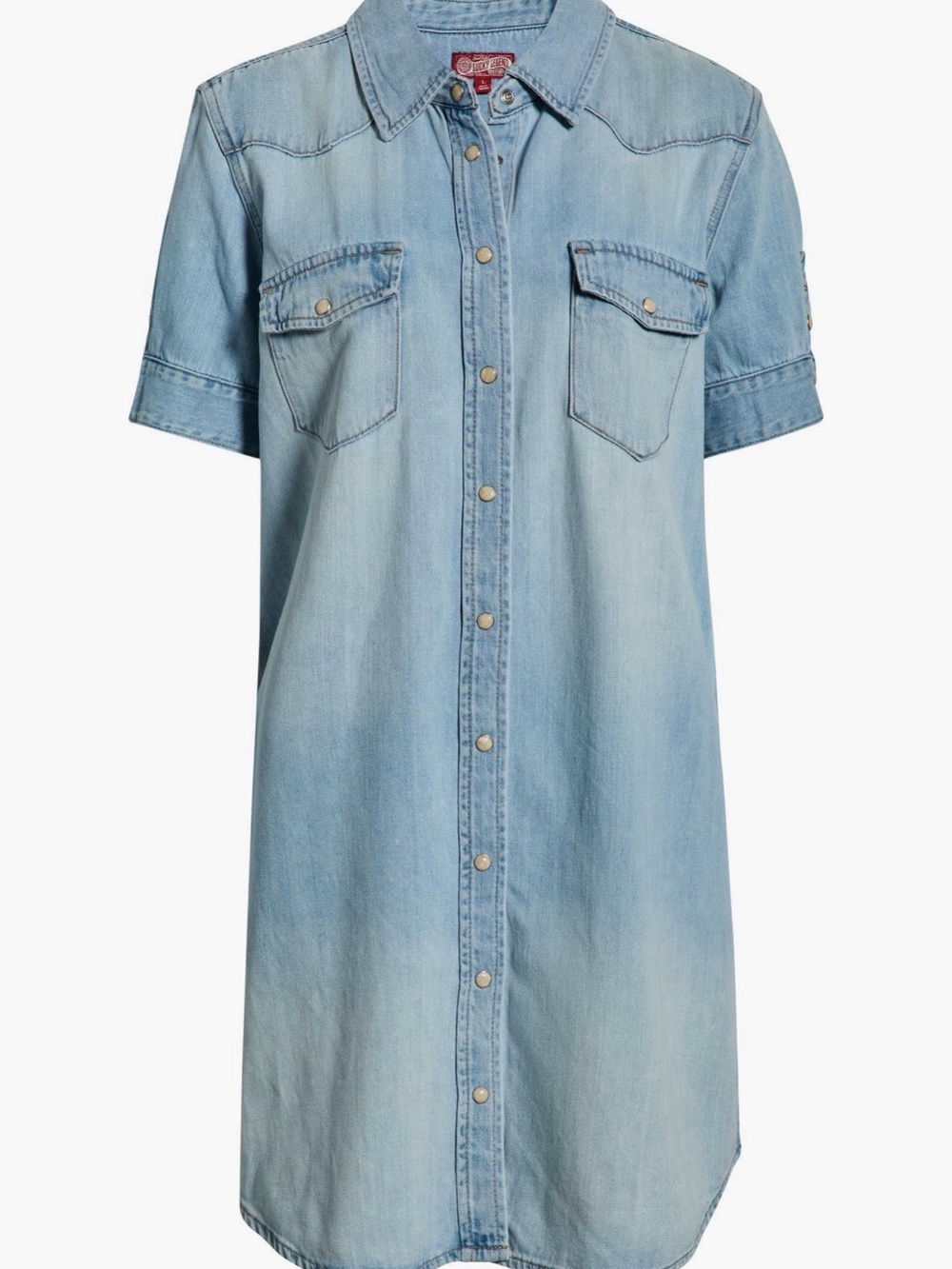 Lucky Brand Light Wash Denim Shirt Dress